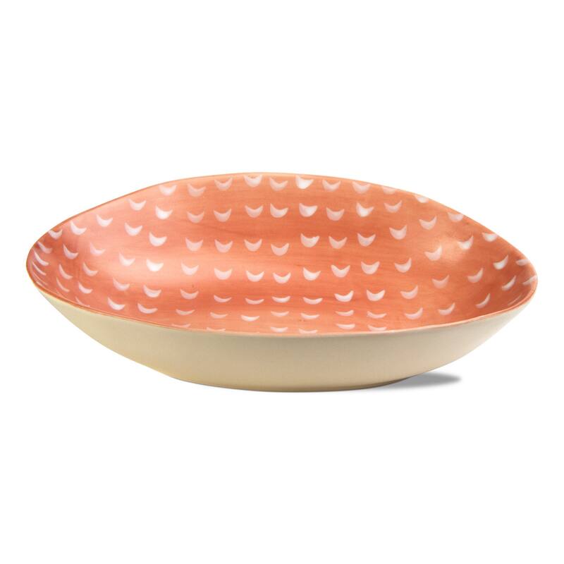 Endls Summer Blush Ceramic Serving Bowl Small 20oz Dishwasher Safe 2.1in H x 9.25in L x 6.7in W Perfect for Summer Decor