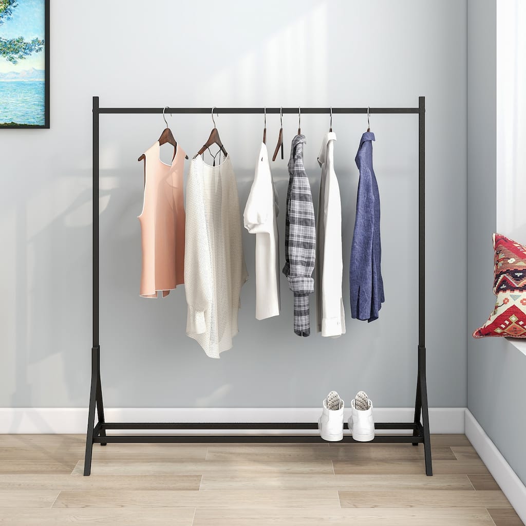 Garment Rack Freestanding Hanger Single pole Bedroom Clothing Rack - N/A
