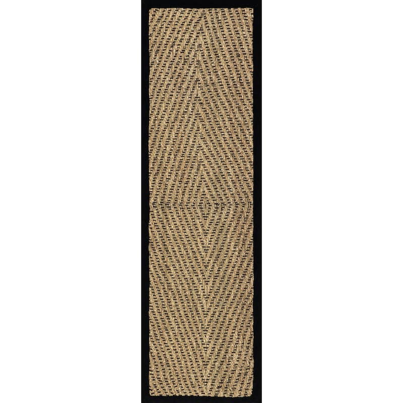 Nuloom Meara Geometric Striped Seagrass Area Rug.