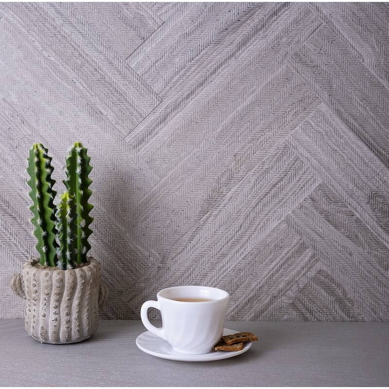 Artisana 3x12 in. Textured Etched Linear Wave Elongated Subway Wall and Floor Tile (5 sq ft/case, 20-Pack)