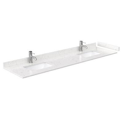 Wyndham Collection 80" Double Vanity Top with Undermount Rectangular
