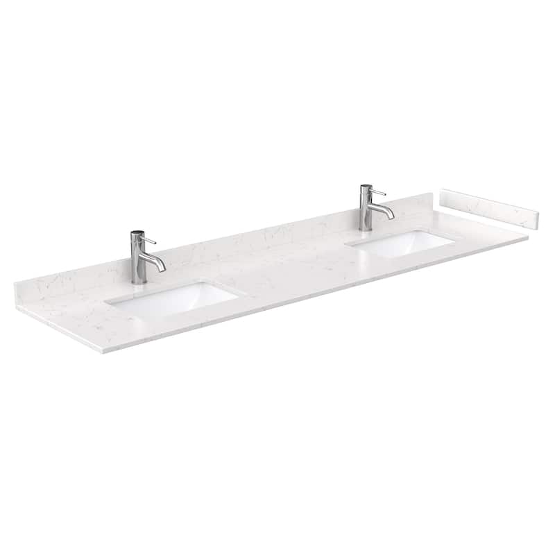 Wyndham Collection Sheffield 80" Double Bathroom Vanity, Carrara