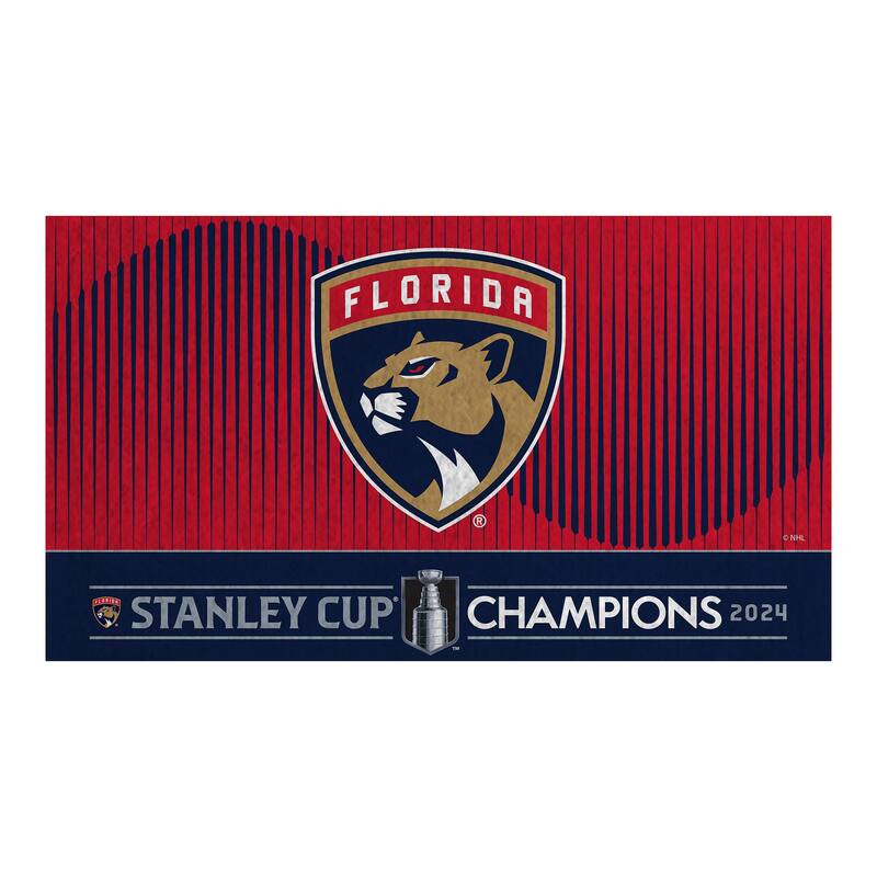 28 in. x 16 in. Florida Panthers PVC Mat COLOR, Stanley Cup Champions 2024