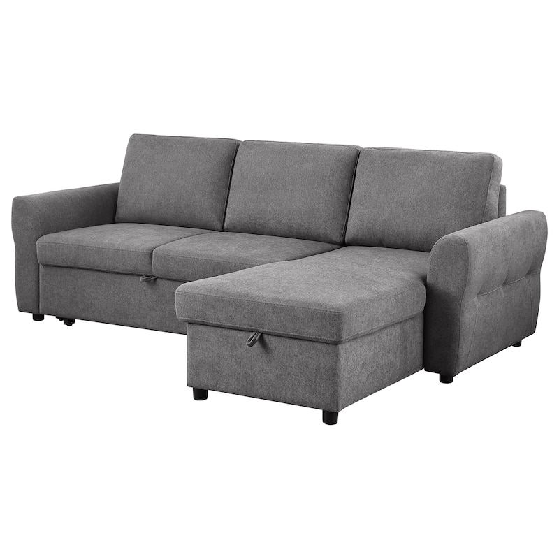 Samantha Upholstered Storage Sleeper Sectional Sofa