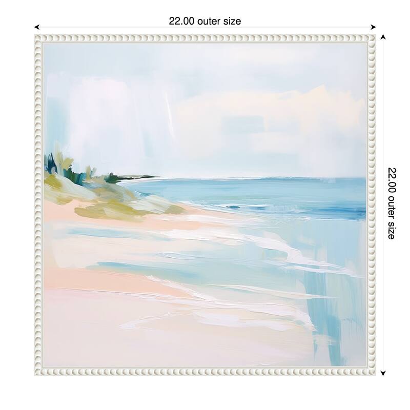 Reflection of Beach No. 2 by Irena Orlov Framed Canvas Wall Art Print - 22 x 22 in