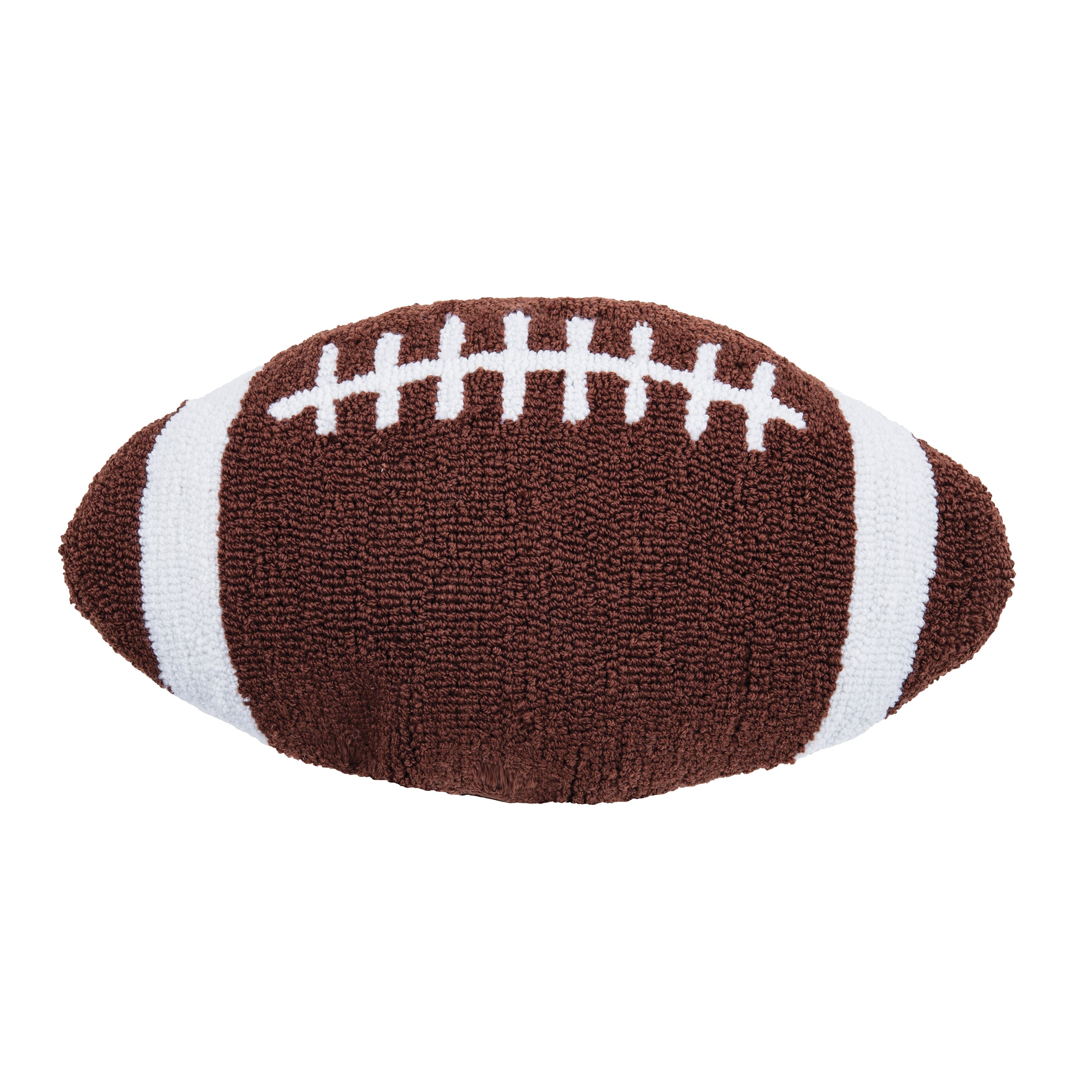 Football Shaped Hooked Small Petite Throw Pillow