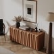 preview thumbnail 3 of 9, 60"Mid Century Sideboard Buffet Cabinet with 3D Doors,Kitchen Storage Cabinet Credenza with 4 Doors and 2 Shelves