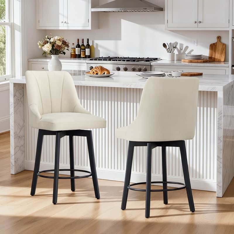 Spruce & Spring Modern Swivel Counter Height Bar Stool