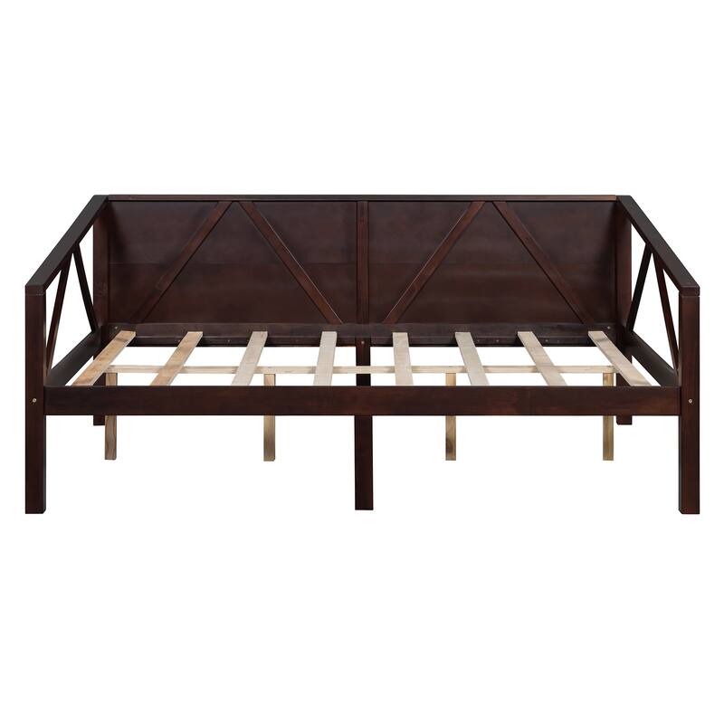 Full Size Platform Bed with Storage - Elegant Multi-Functional Design, Solid Sturdy Frame and Triangle Support