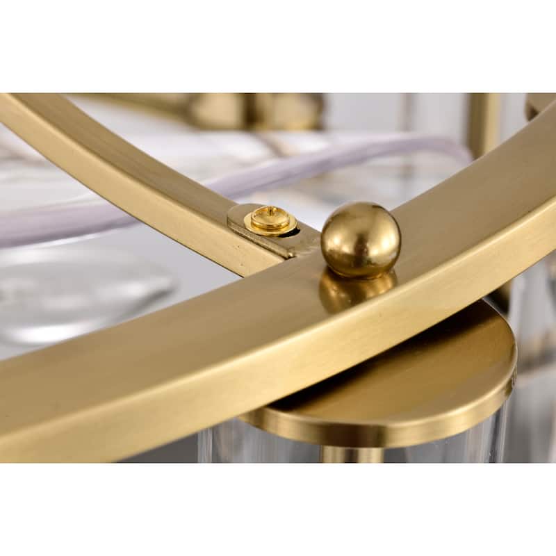 Tobias 29 Inch Brass Finish Modern Fandelier - N/A