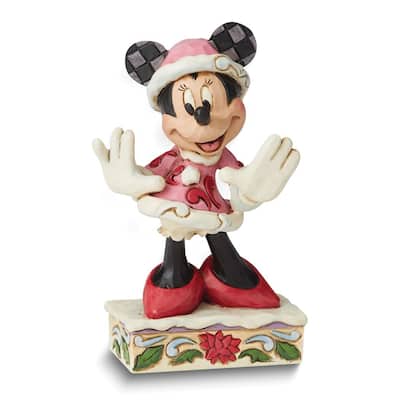 Curata Festive Fashionista Minnie Christmas Personality Figurine