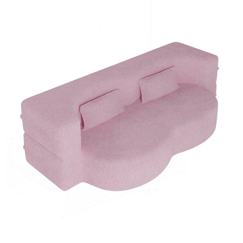 Versatile Convertible Foam Sofa Bed with Removable Cushions and Pillows