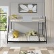 preview thumbnail 1 of 10, Twin over Full Metal Bunk Bed with Safety Vent Board Black