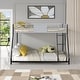 preview thumbnail 1 of 11, Twin over Full Size Metal Bunk Bed, Heavy-duty Sturdy Metal, Noise Reduced, Safety Vent Board Guardrail Black