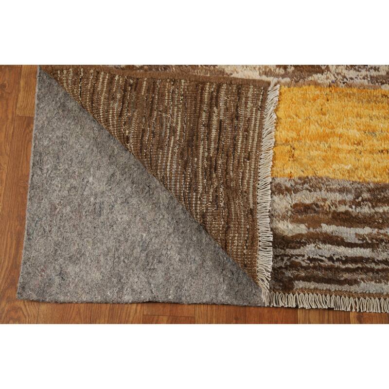 Moroccan Oriental Area Rug Hand-Knotted Wool Carpet - 5'9" x 8'2"