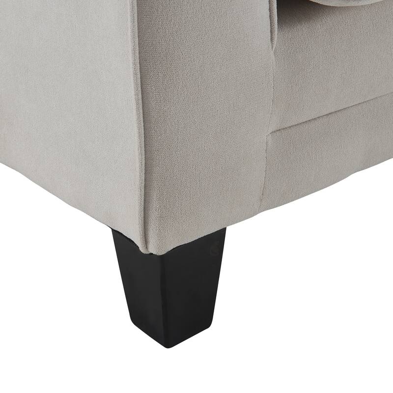 Serta Palisades Upholstered 61" Sofas for Living Room Modern Design Couch, Straight Arms, Tool-Free Assembly