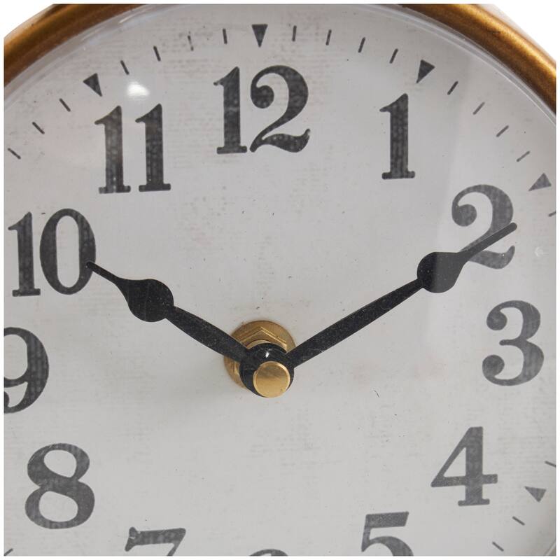 Gold Metal Antique Style Scroll Decorative Clock