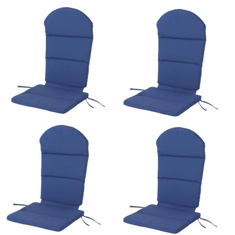 Roomfitters Outdoor Adirondack Chair Cushions with Ties, Water-Resistant Fabric, Set of 4