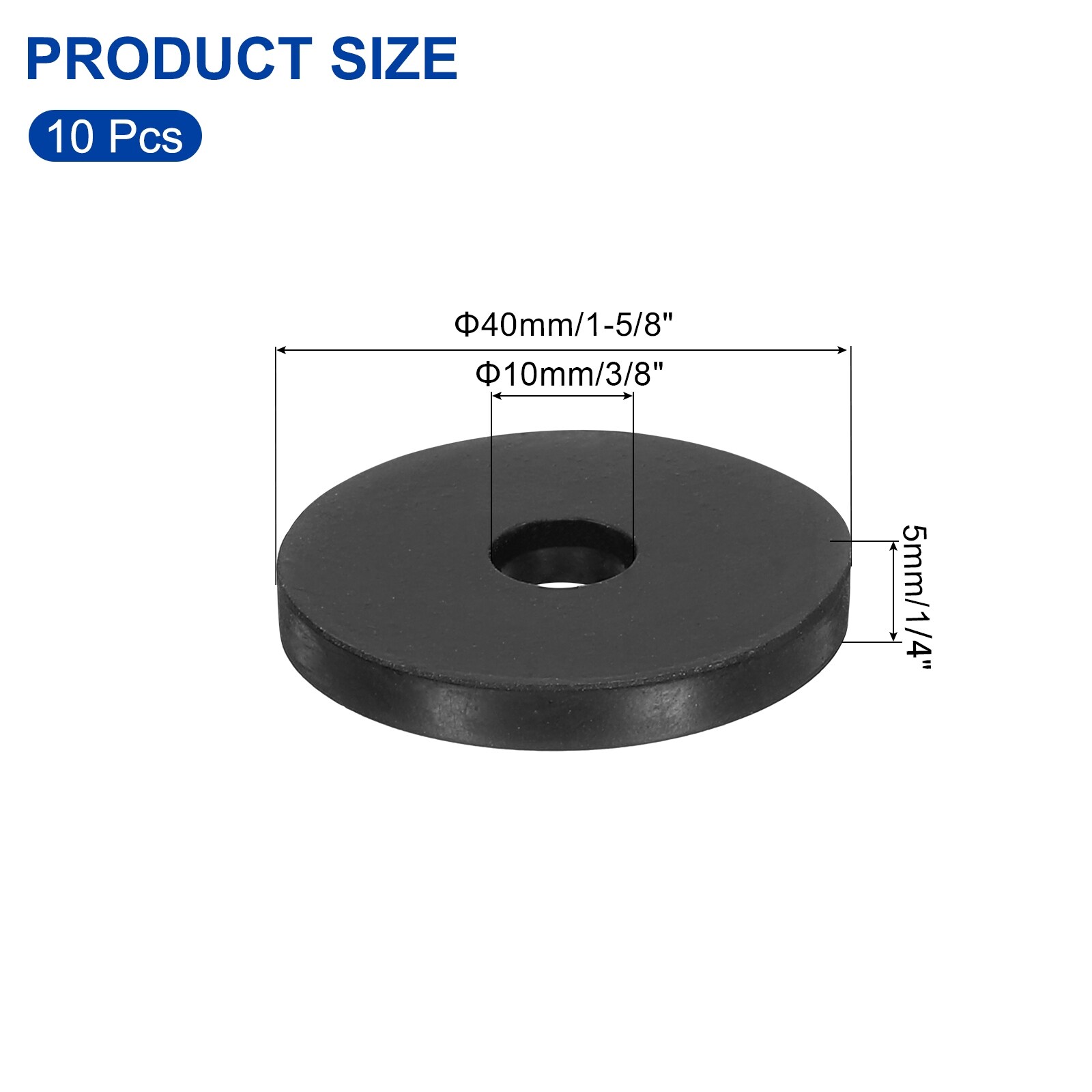 Round Rubber Washers Flat Rubber Spacer Bushing for Home Appliances Cars Boat Accessories