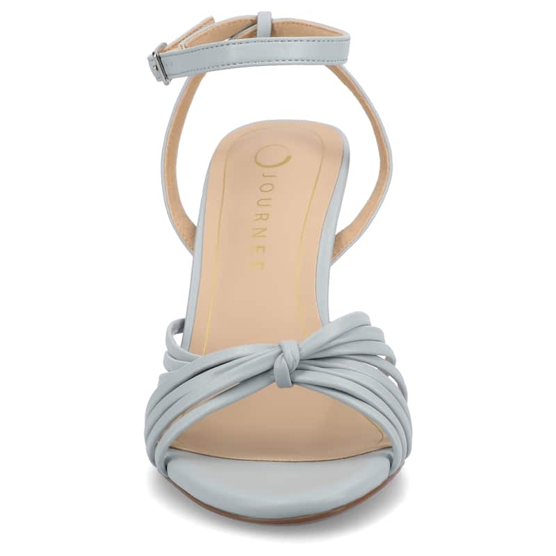 Journee Women's Vanita Medium and Wide Width Dress Sandals - Wide - Blue - 5.5