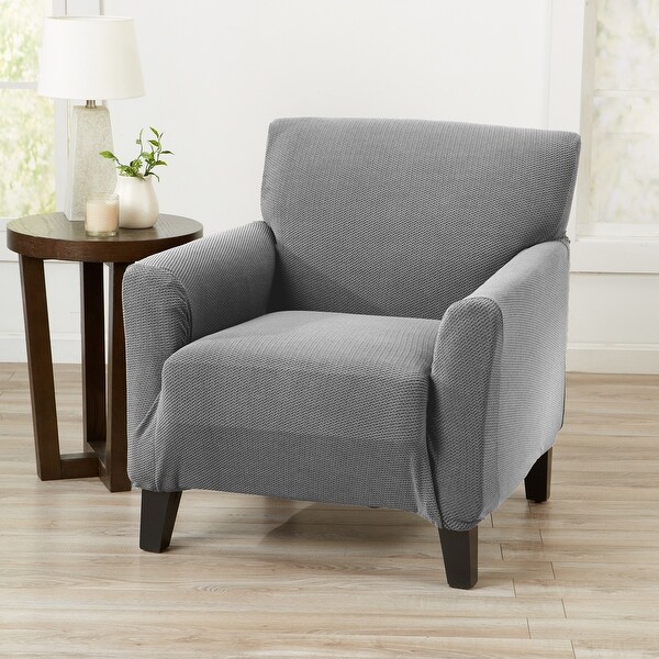 Great Bay Home Knitted Jacquard Stretch Chair Slipcover. Opens flyout.