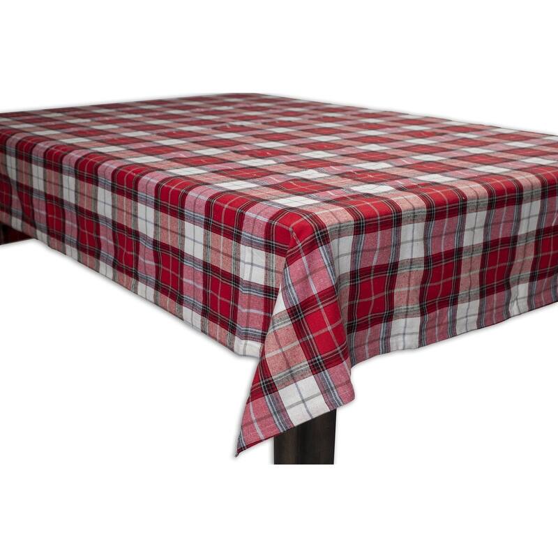 Comfy Plaid 95 Cotton 5 Lurex Tablecloth - 60"x84"