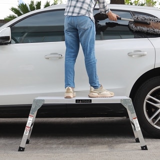 Work Platform Aluminum Step Ladder Drywall Folding Step Stool - Bed ...