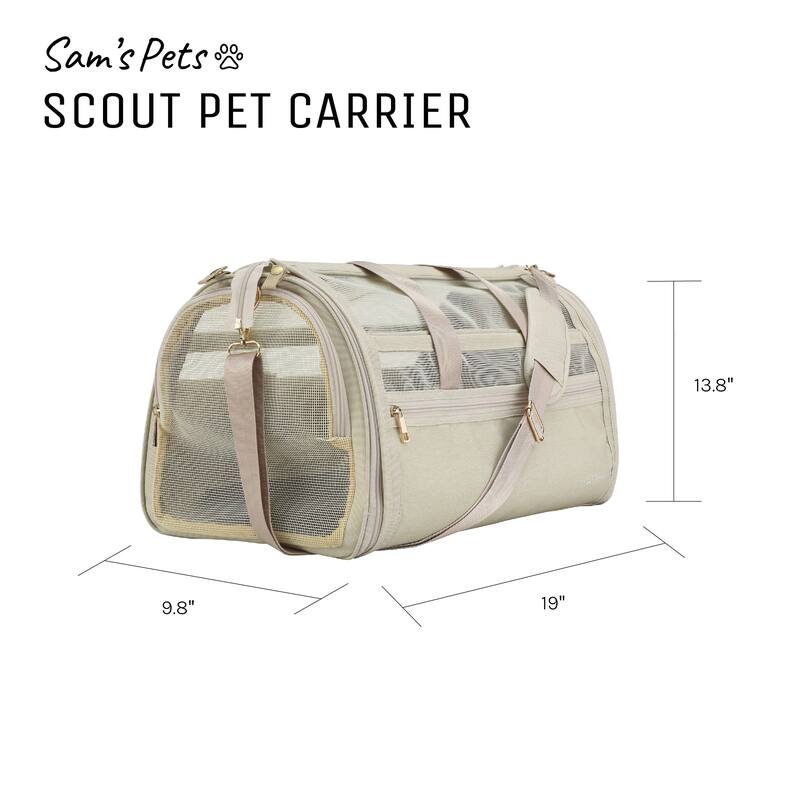Scout 19'' Dog & Cat Carrier Bag Beige - 19