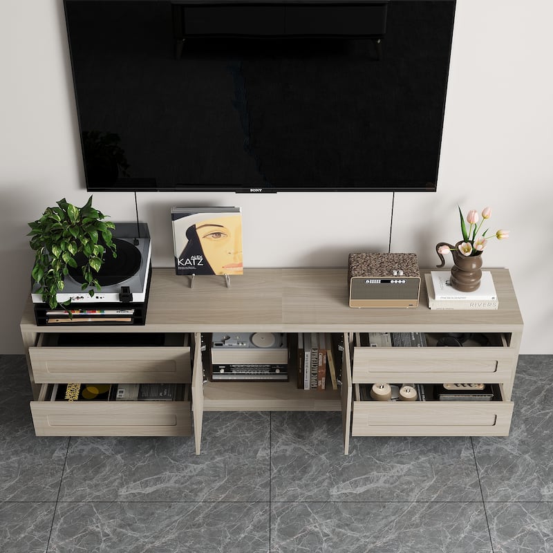 65 Inch TV Stand Entertainment Center with Drawers Floating TV Shelf