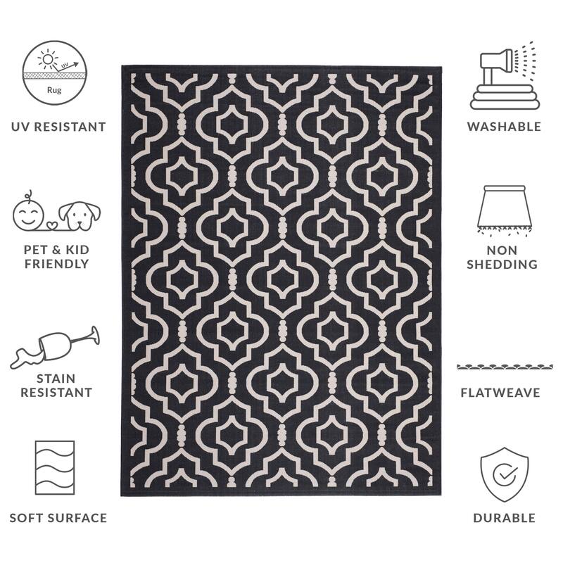 SAFAVIEH Courtyard Ketty Indoor/ Outdoor Waterproof Patio Backyard Rug