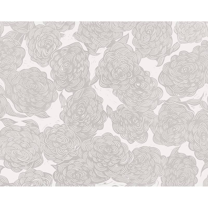 Karen Revis Roses Grey Wall Mural