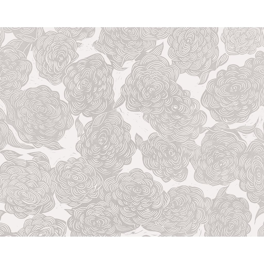 Karen Revis Roses Grey Wall Mural