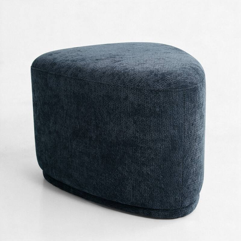 Leon 26" & 43" W Chenille Triangle Cocktail Ottoman Set