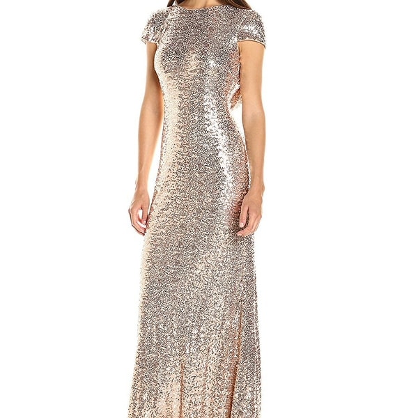 badgley mischka yellow dress