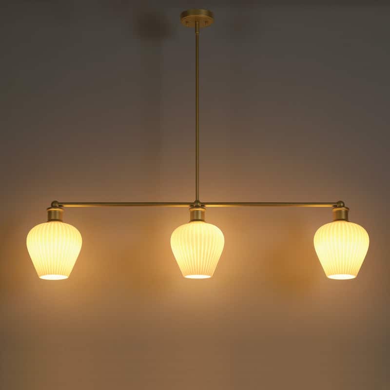 Acroma 3 - Light Dimmable Kitchen Island Linear Chandelier