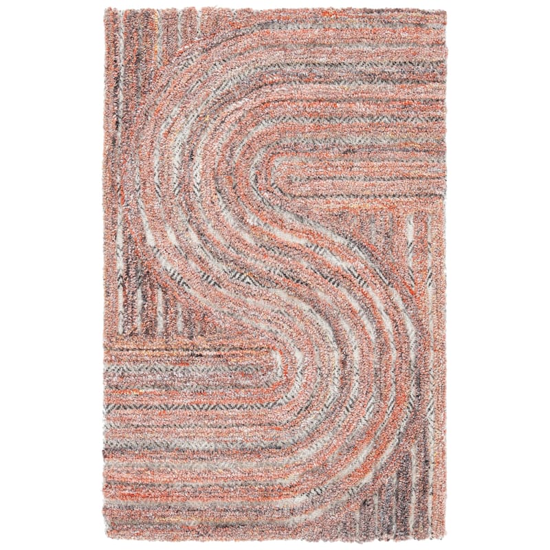 SAFAVIEH Handmade Southampton Catena Abstract Wool Rug - 2' x 3' - Rust - Rectangle