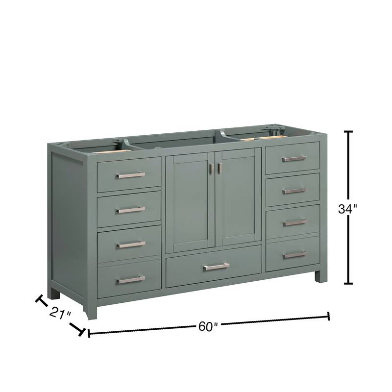 Avanity Modero 60 in. Single Bathroom Vanity Cabinet - 60"W x 21"D x 34"H