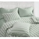 preview thumbnail 2 of 5, The Farmhouse by Rachel Ashwell Wide Ticking Stripe 3 Piece Duvet Cover Set