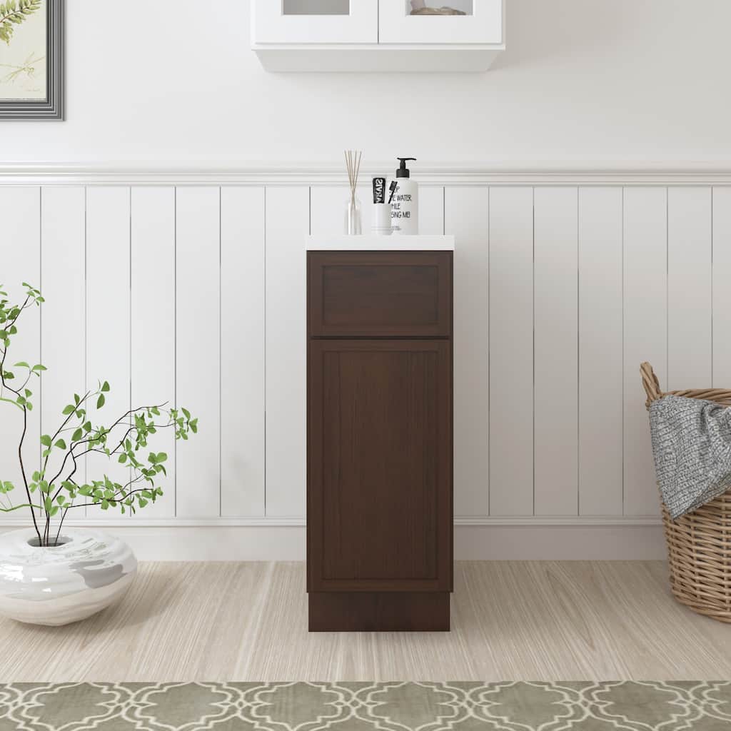 Vanity Art 12" Freestanding Single Base Storage Cabinet with Soft Close Door
