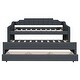 preview thumbnail 5 of 11, Twin Size Upholstered Daybed Bed Frame with Pull-out Trundle Bed and 3 Storage Drawers, Box Spring Not Required, Grey
