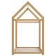 preview thumbnail 7 of 23, Wooden Twin Size House Bed, Kids Bed with House-shaped Roof