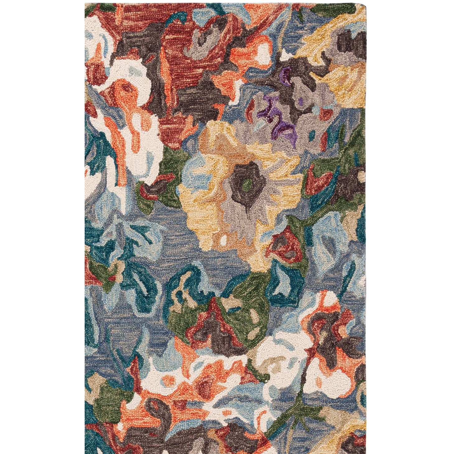 SAFAVIEH Handmade Blossom Lazara French Country Floral Wool Rug