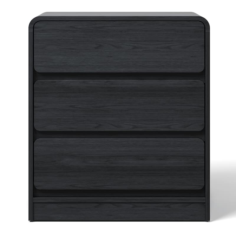 Modern Storage 3-Drawer Nightstand for Bedroom, Nursery, Living Room