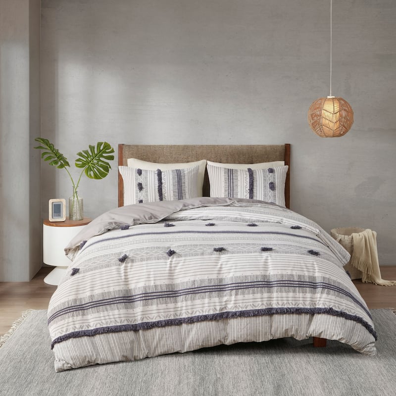 INK+IVY Cody 3 Piece Cotton Duvet Cover Set (Insert excluded)