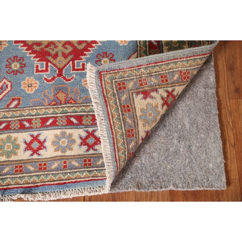 Light Blue Kazak Oriental Accent Rug Handmade Wool Carpet - 2'8" x 4'0"