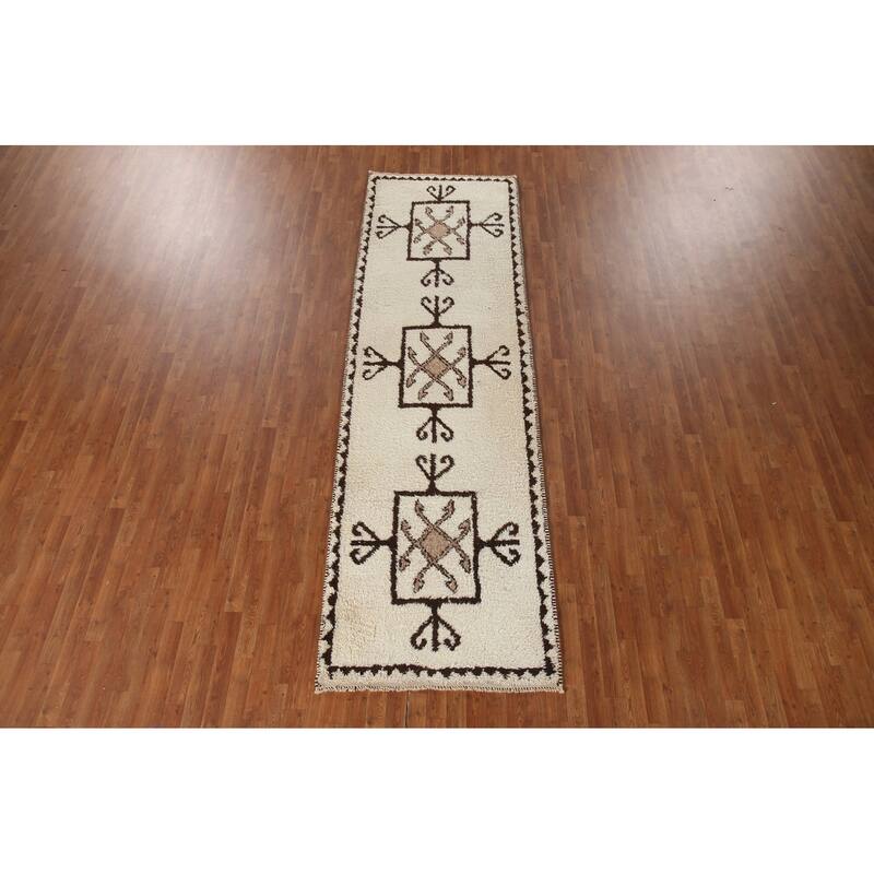 Turkish Anatolian Runner Rug Hallway Hand-knotted Wool Carpet - 3'6"x 11'6"