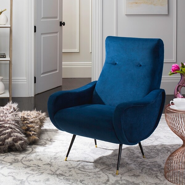 Navy club best sale chair with ottoman