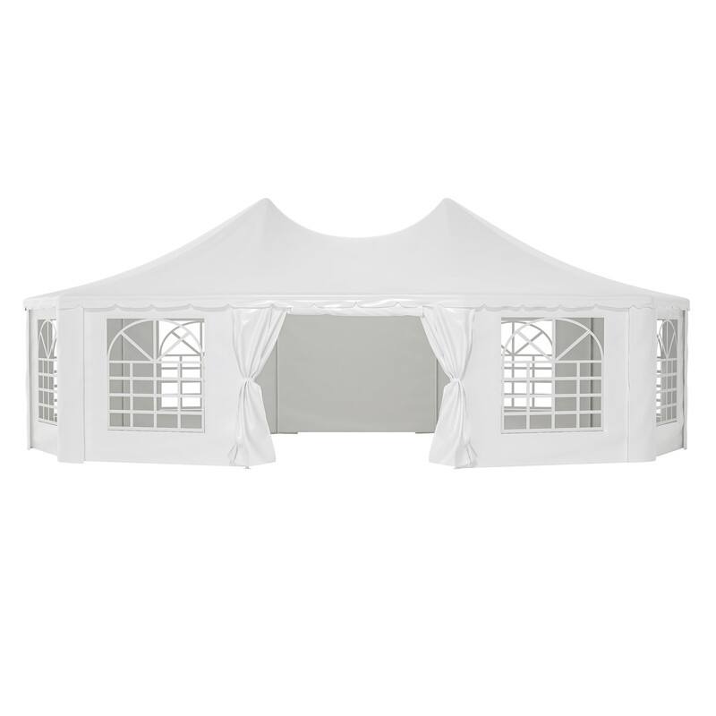 29x21ft Heavy Duty Party Tent,White Wedding and Event Canopy - 345.72”(L) x 250.8”(W) x 141.72”(H)