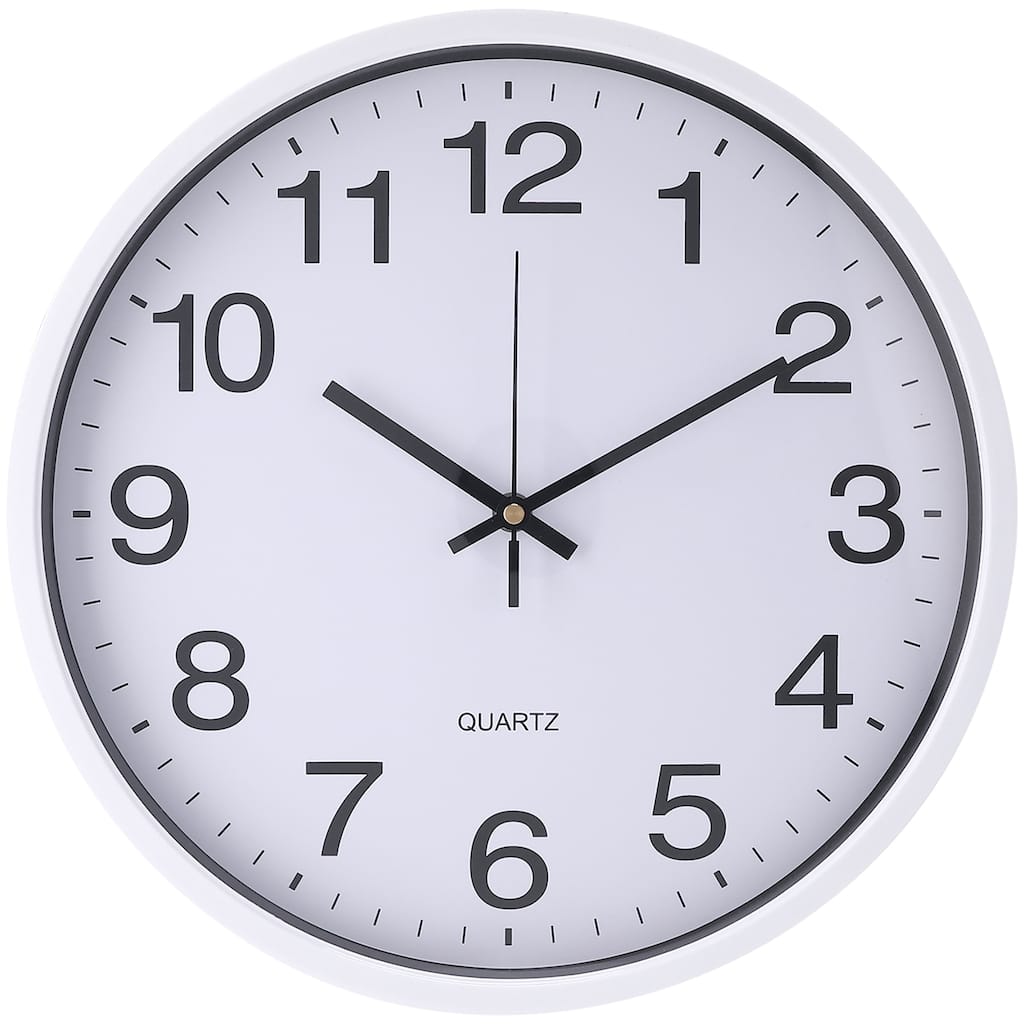 Simple Wall Clock, Big Number, Silent Non-Ticking Modern Battery Operated Clocks, for Office, Home, Bedroom 14x14x1.8 Inch