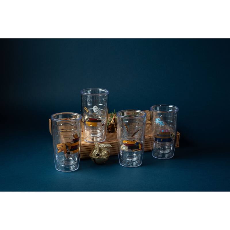 Tervis Harry Potter Ideograms Collection Assorted Made in USA Double Walled Insulated Travel Tumbler, Classic - 16oz - 4pk